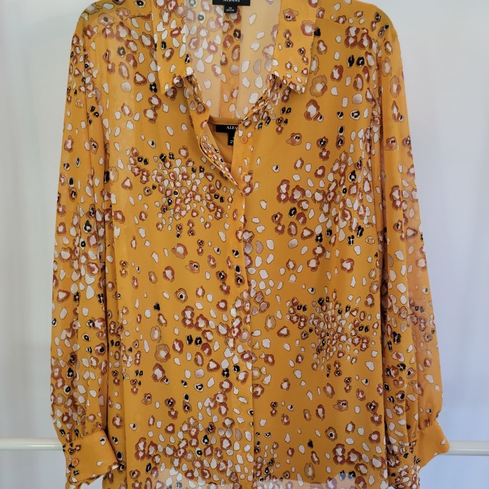 Alfani_Yellow/Multi Shirt and shell_Size 3X